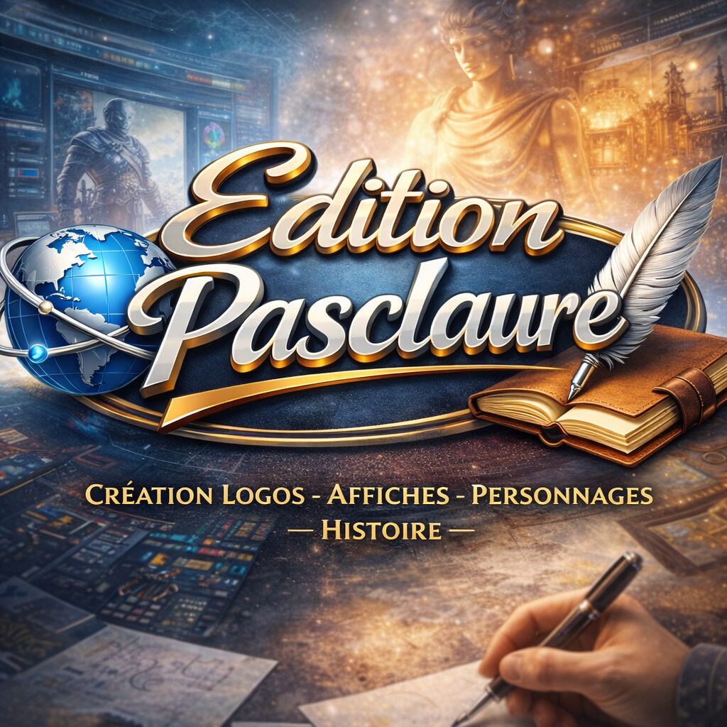 Logo 3D avec le texte Editions PascLaure_Faire un_